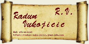 Radun Vukojičić vizit kartica